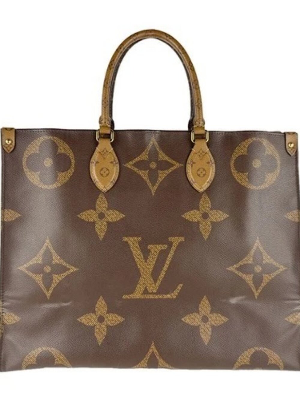 Auth LOUIS VUITTON Monogram Giant On The Go GM Handbag Brown M44576 - z8529